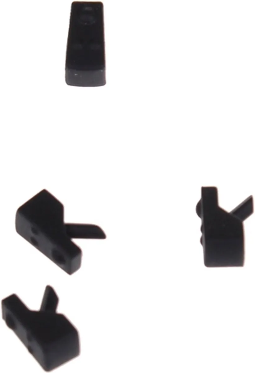 Whirlpool Stop Pottendrager 4 Stuks - Zwart