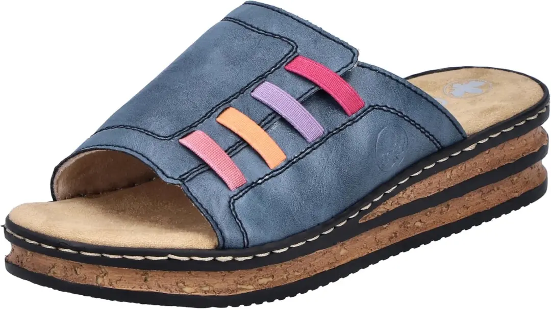 Rieker Dames Mules 62970 Blauw