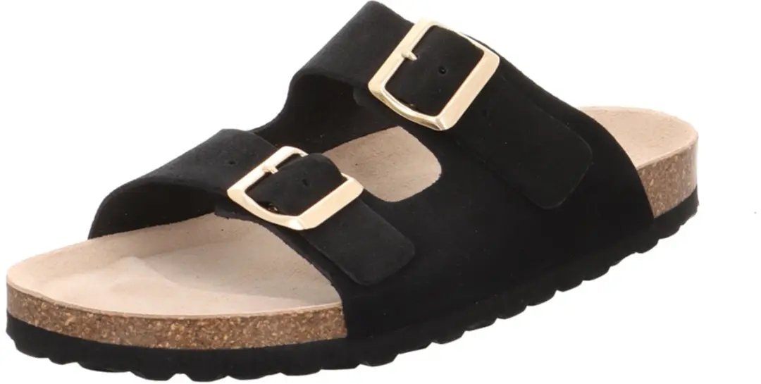 Natural Sense leren muiltje muiltjes dames 1156604 zwart