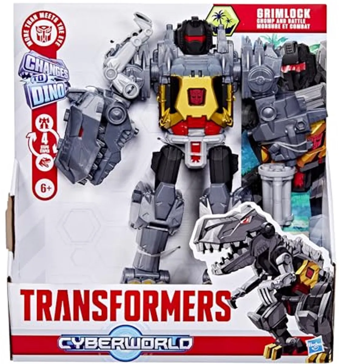 Transformers Grimlock Chomp & Battle Actiefiguur 22,5 cm - Multicolor