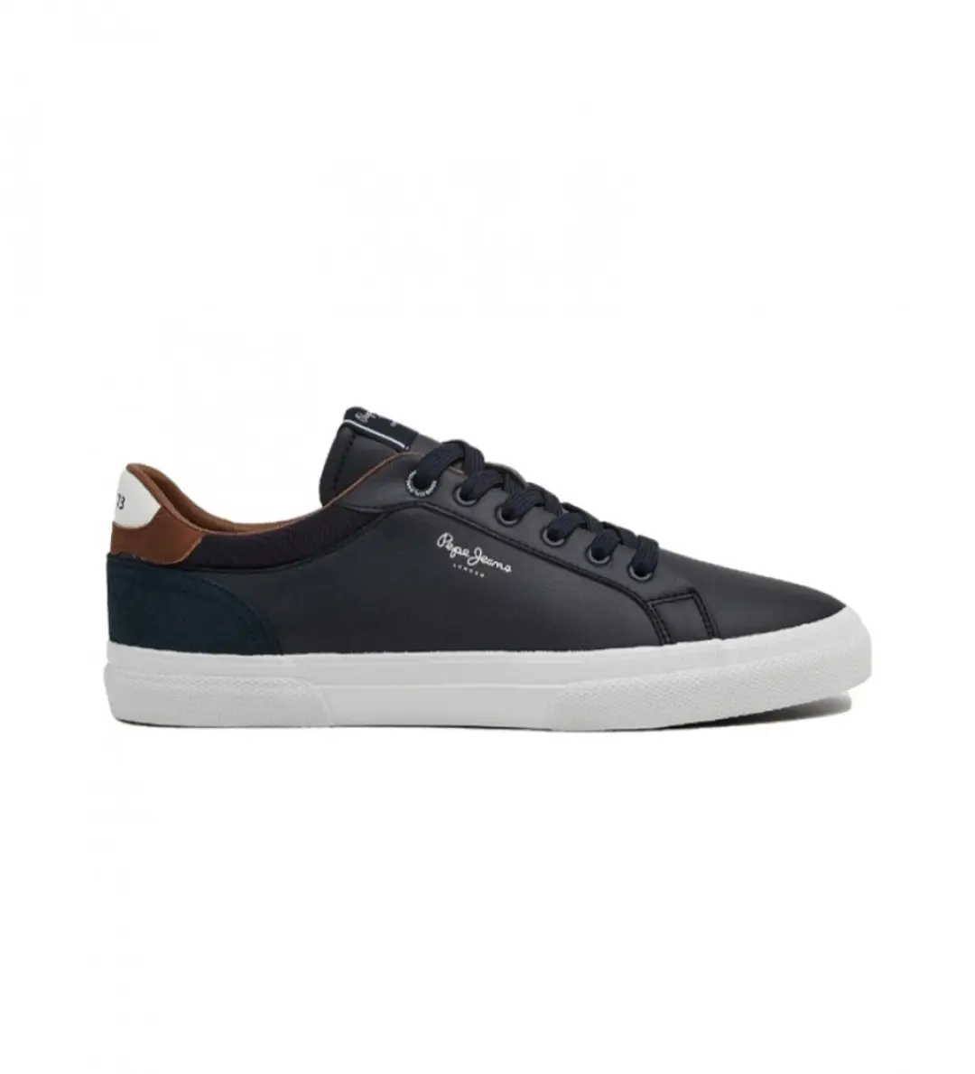 Pepe Jeans Court De Kenton navy lederen sportschoenen