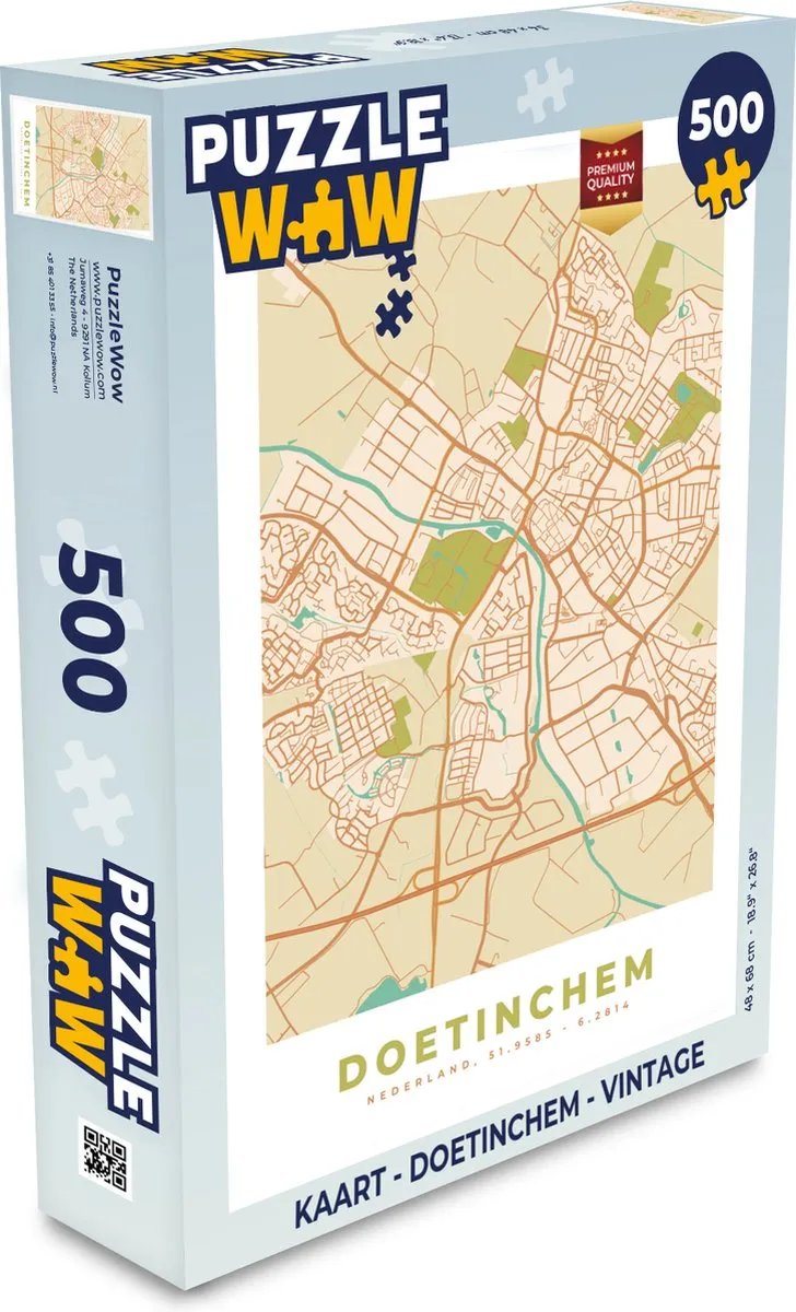 PuzzleWow Legpuzzel Doetinchem Vintage 500 Stuks