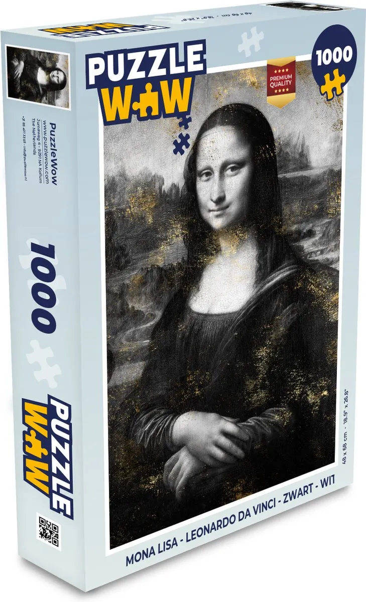PuzzleWow Mona Lisa Legpuzzel 1000 Stuks