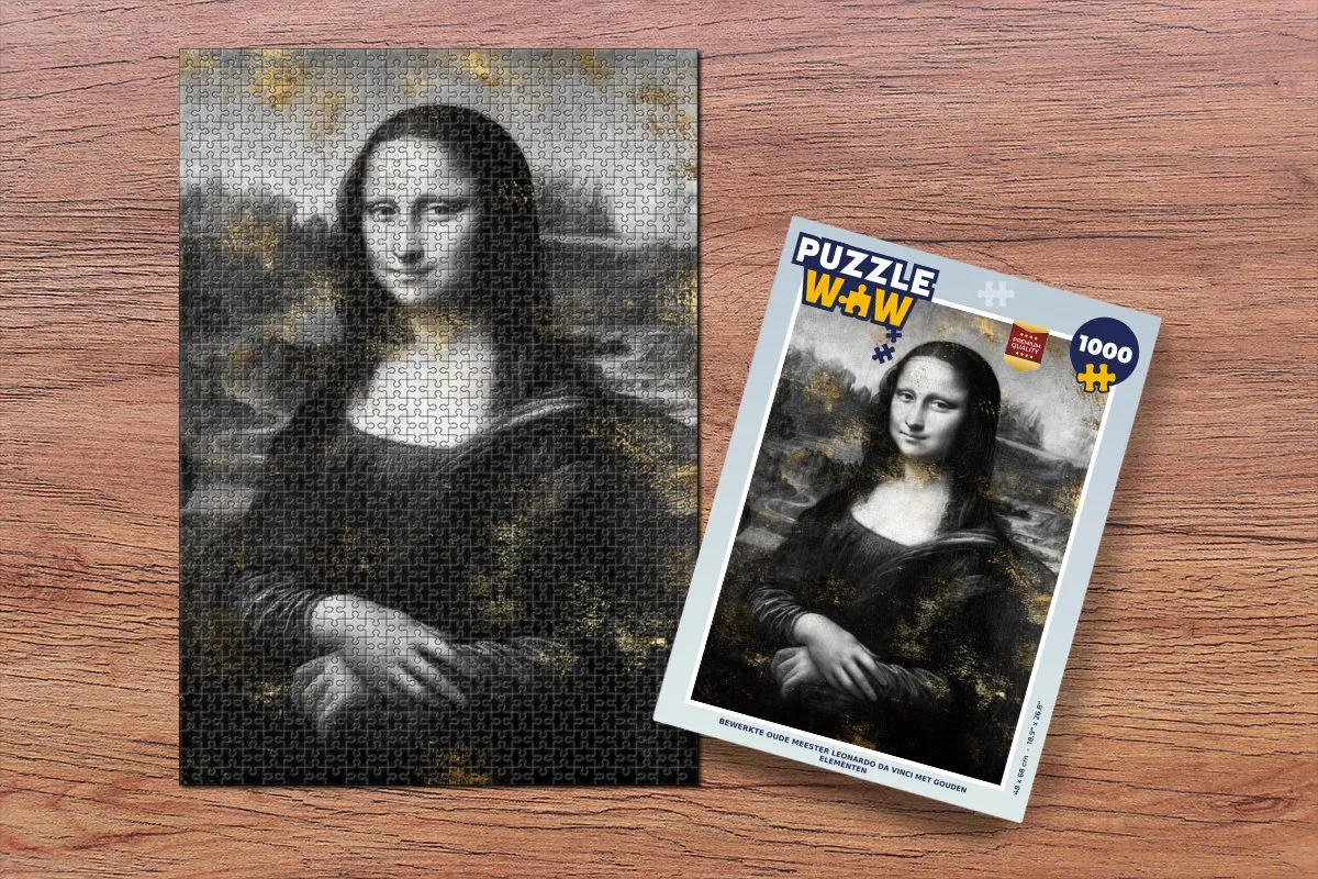 PuzzleWow Mona Lisa Legpuzzel 1000 Stuks - Multicolor