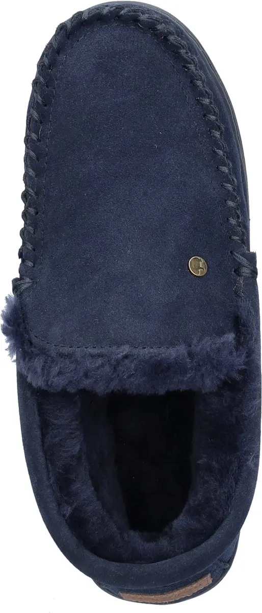 Warmbat Grizzly Suede Heren Sloffen - Donker Marineblauw - afbeelding 4 van 6