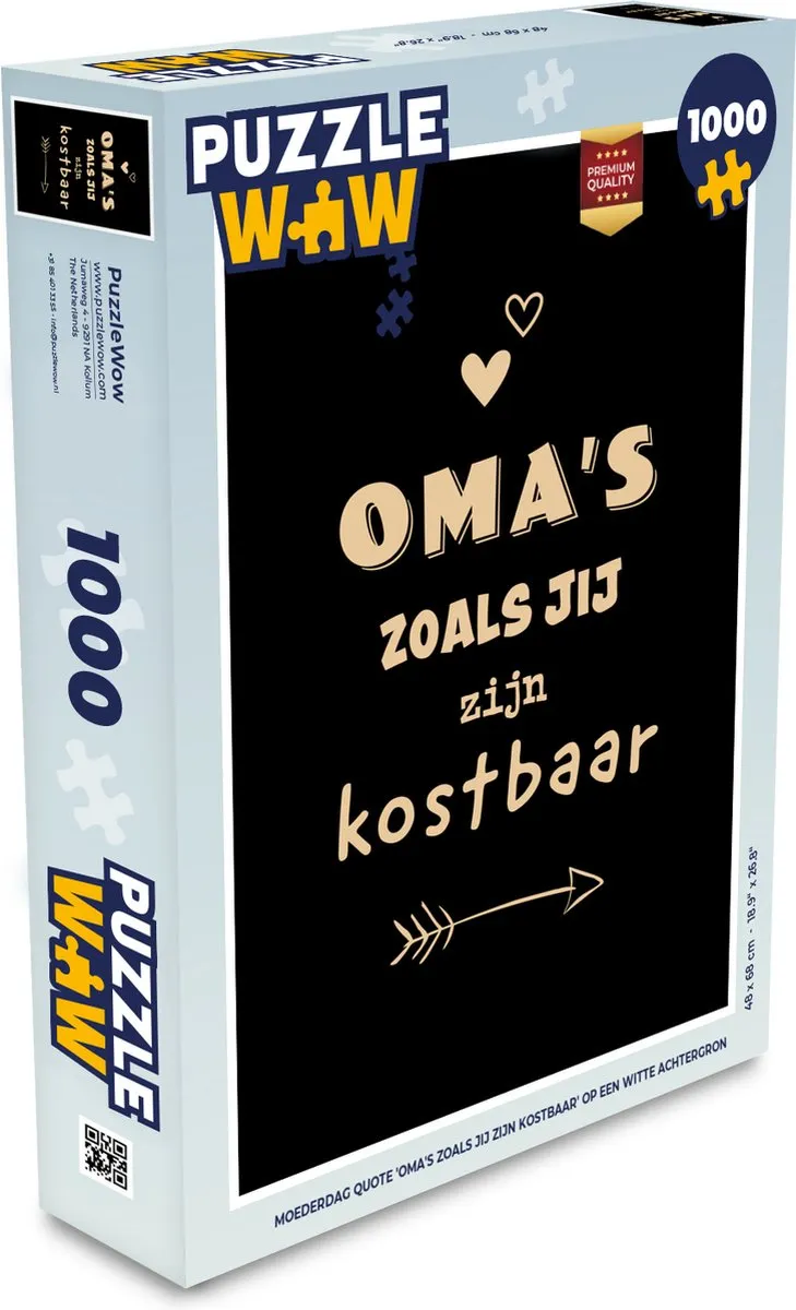 PuzzleWow Quotes Legpuzzel 1000 Stuks