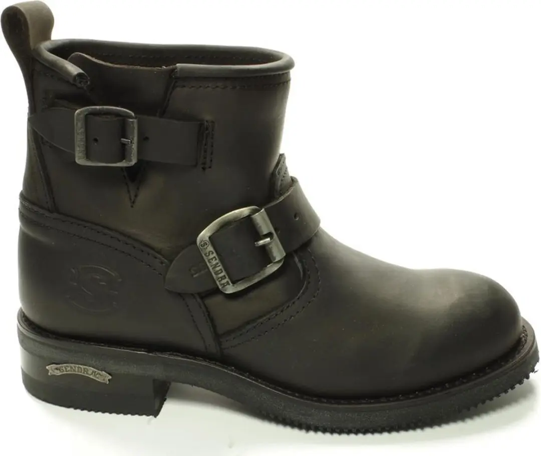 Sendra Boots 13047 Biker 66 Zwart Handgemaakt Fashion Unisex Motor Laars Laag Mo