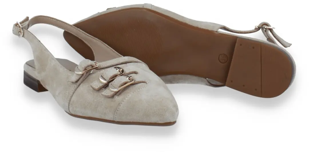 Tango Dames Slingback Duna 4-j Suede | Beige | Maat: 39