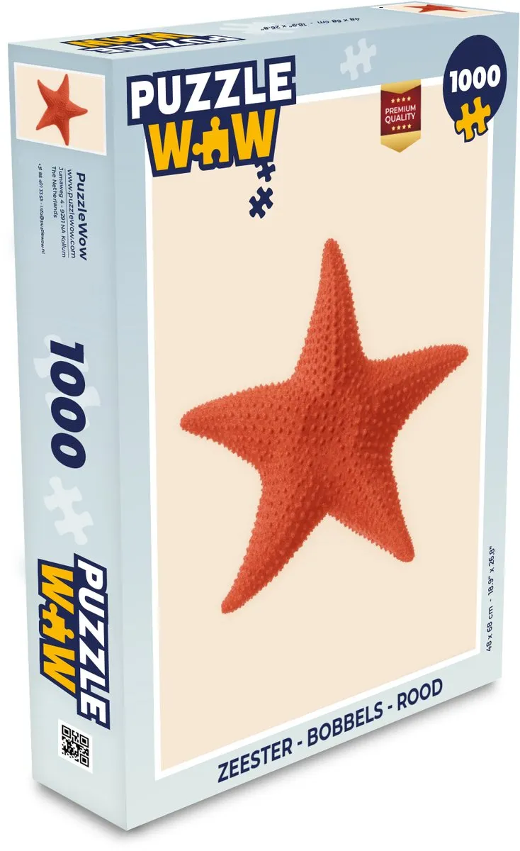 PuzzleWow Zeester Legpuzzel 1000 Stuks - Rood
