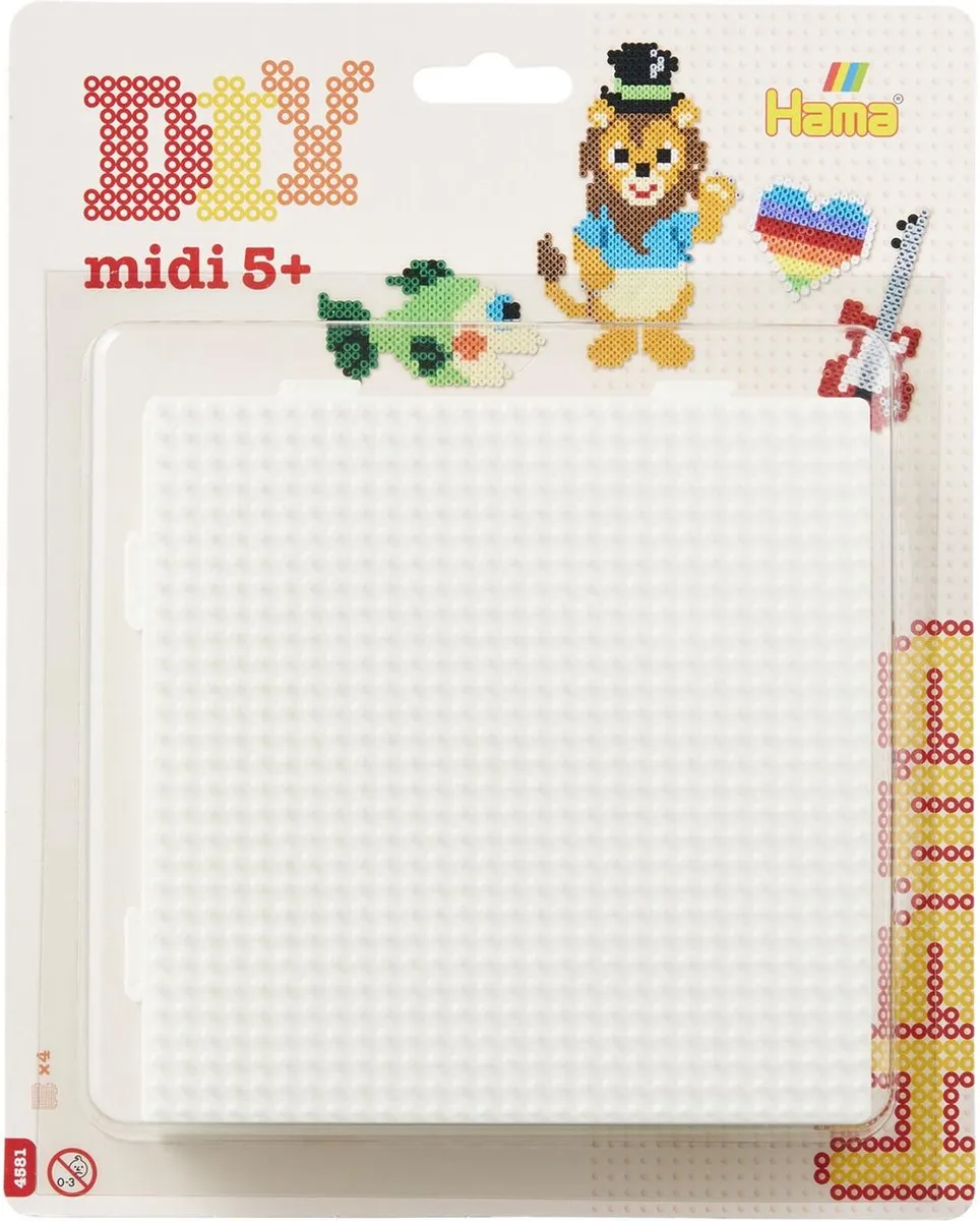 Hama Pegboard Blauw Vierkante Strijkkralenbordjes - 1 Stuk - afbeelding 6 van 6
