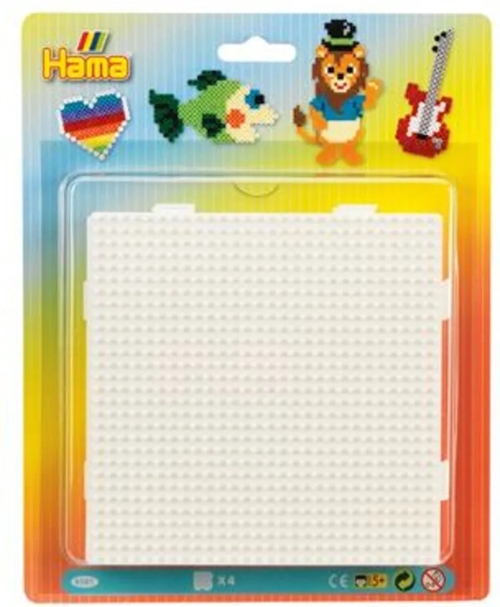 Hama Pegboard Blauw Vierkante Strijkkralenbordjes - 1 Stuk