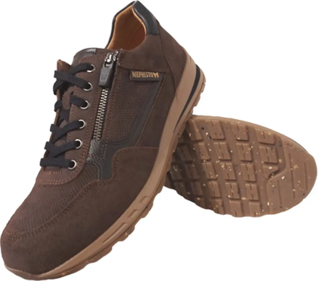 Mephisto Bradley Veterschoenen Old Velours Walnut - afbeelding 3 van 6