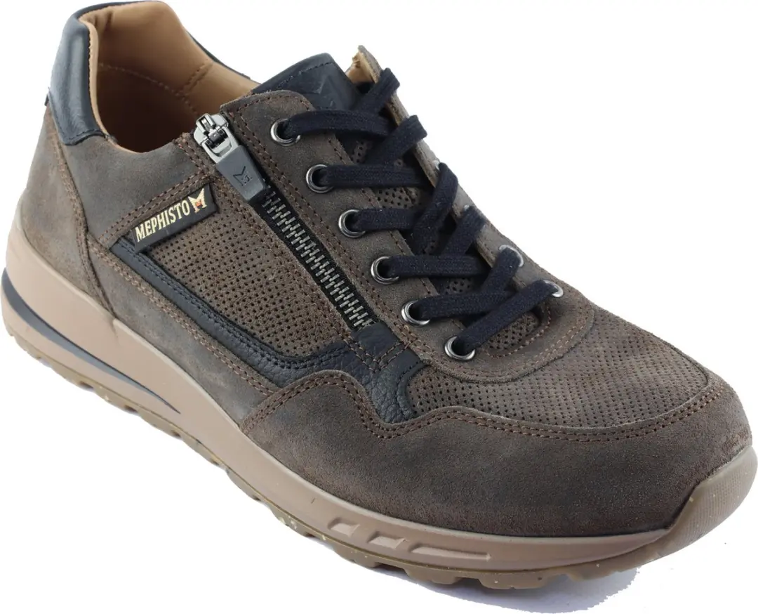 Mephisto Bradley Veterschoenen Old Velours Walnut - afbeelding 2 van 6