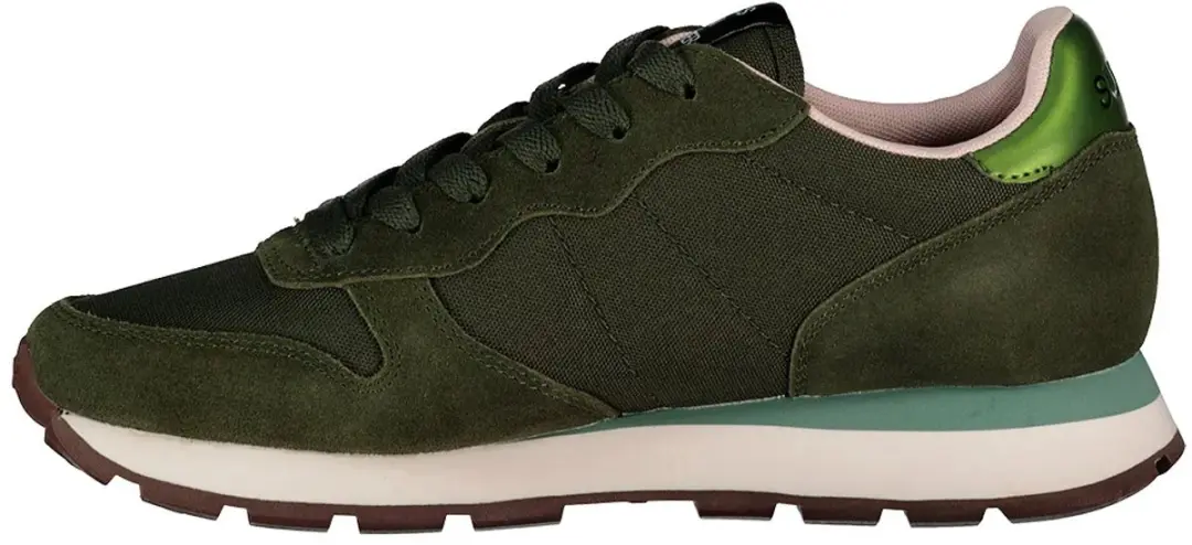 Sun68 Ally Solid dames sneaker groen militair roze 36 - afbeelding 4 van 6
