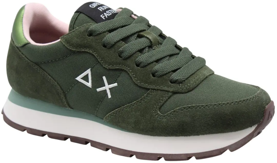 Sun68 Ally Solid dames sneaker groen militair roze 36