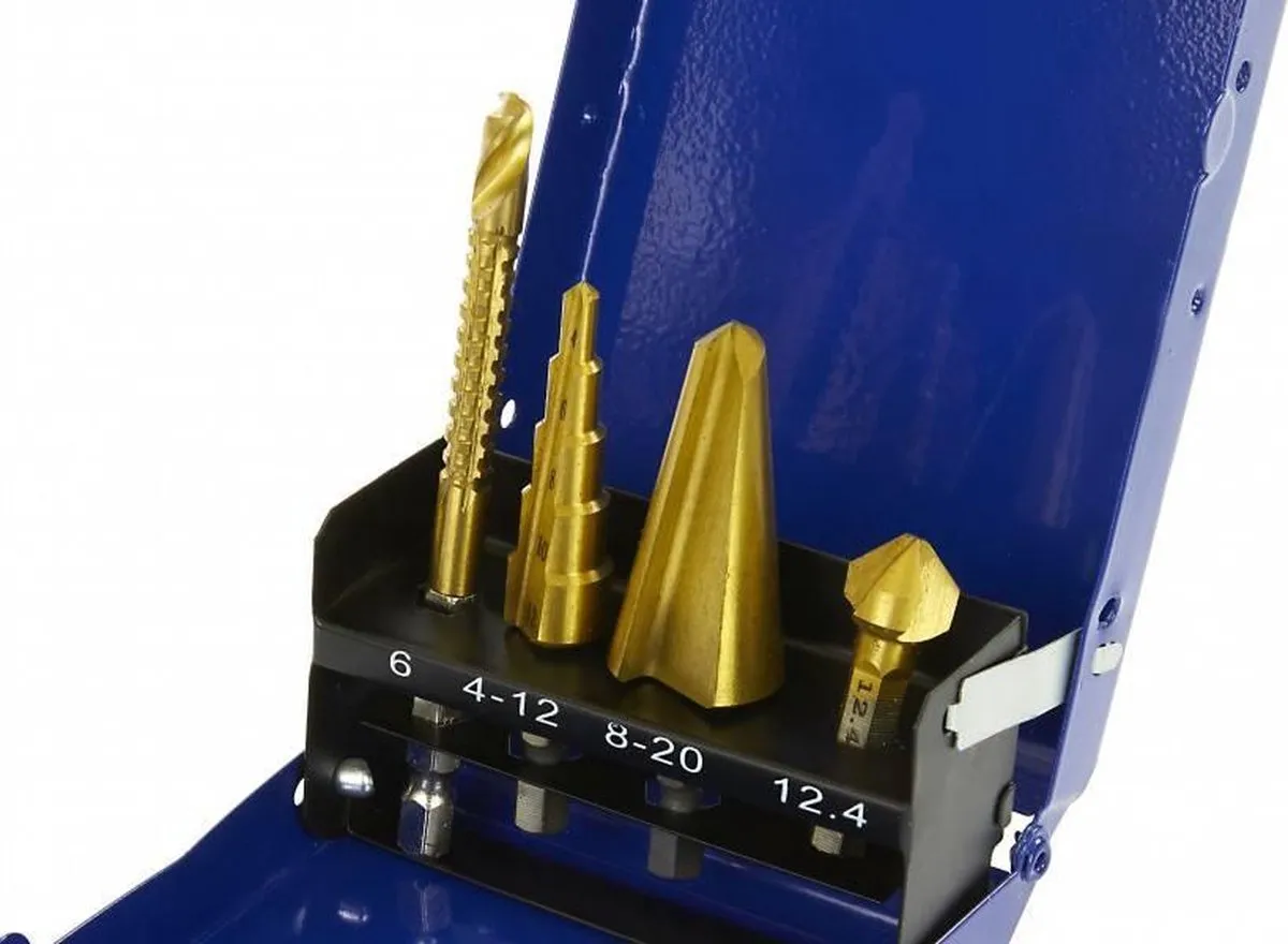 HBM 3894 TIN Platenboorenset - 4-delig - HEX Aansluiting