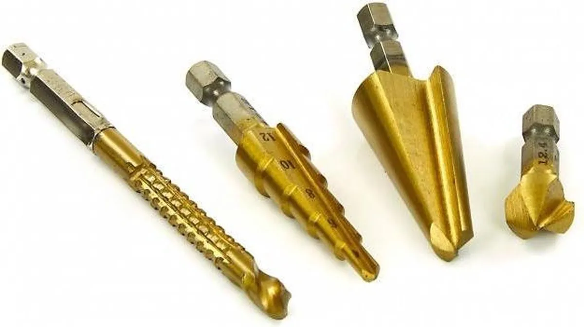 HBM 3894 TIN Platenboorenset - 4-delig - HEX Aansluiting
