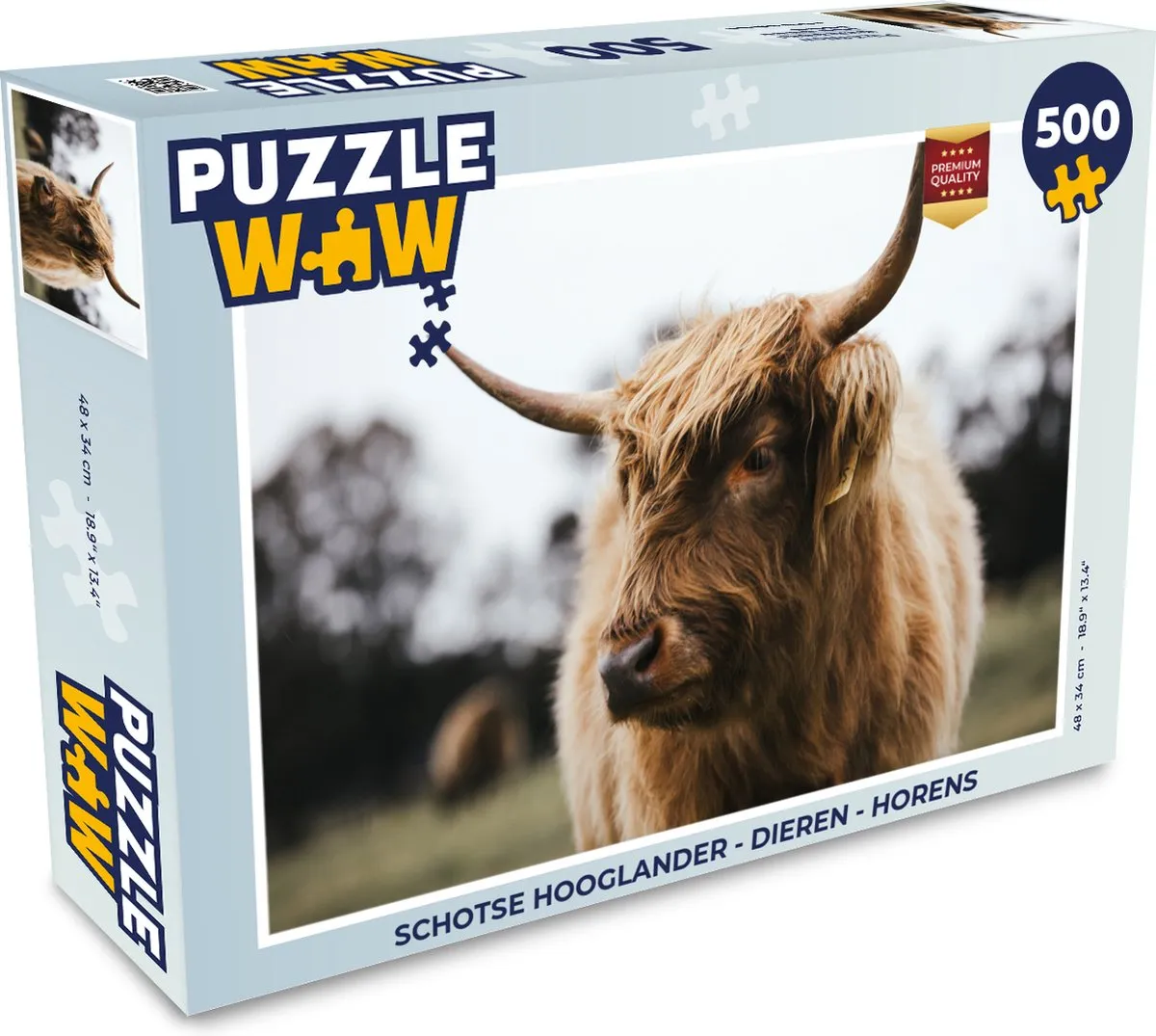 PuzzleWow Schotse Hooglander Legpuzzel 500 Stuks