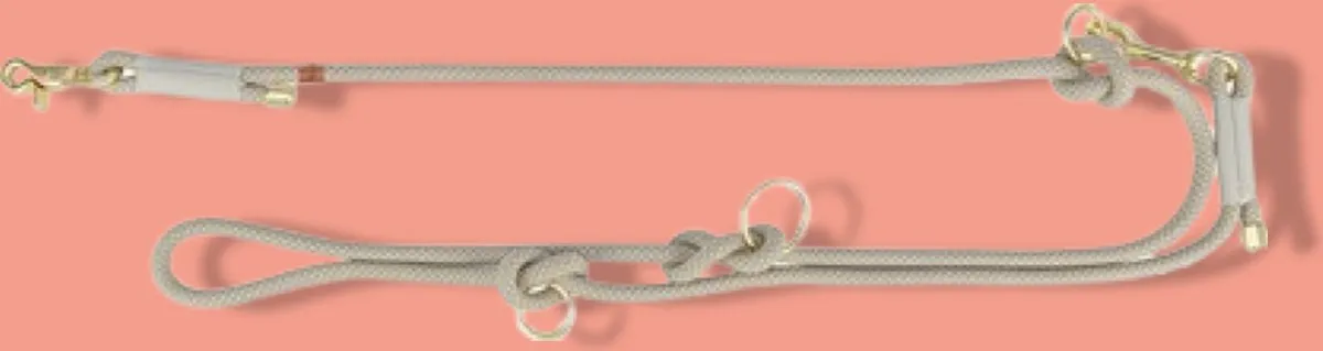 Trixie Soft Rope Hondenriem Verstelbaar - Grijs/Lichtgrijs