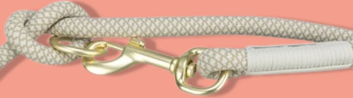 Trixie Soft Rope Hondenriem Verstelbaar - Grijs/Lichtgrijs