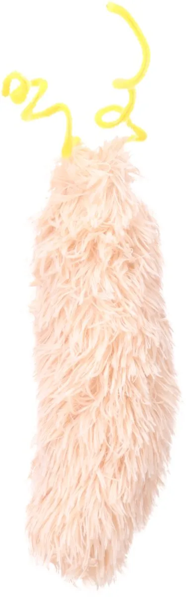 Flamingo Roepi Rups Pluche Kattenspeeltje - Beige