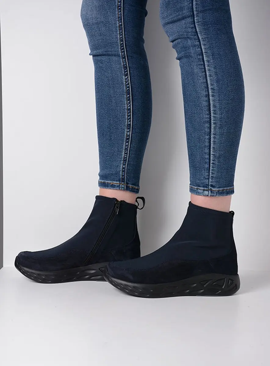 Wolky Rebound SF Sneakers - blauw stretch suede - afbeelding 5 van 6