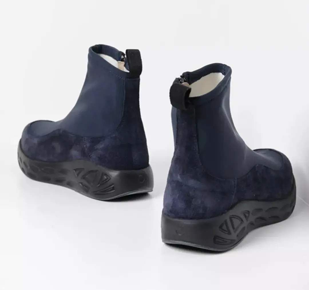 Wolky Rebound SF Sneakers - blauw stretch suede - afbeelding 4 van 6