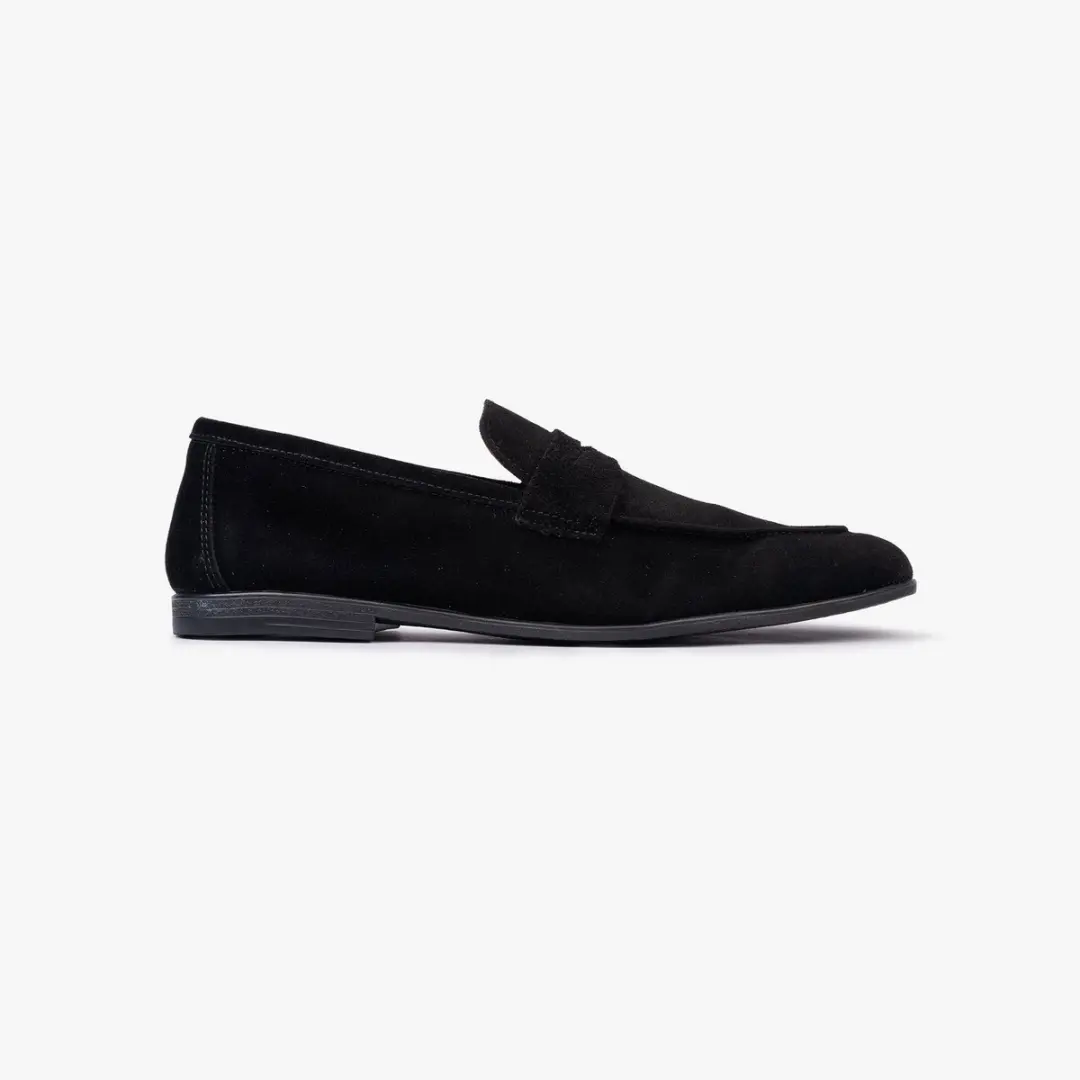 Omnio lars loafers heren zwart suède