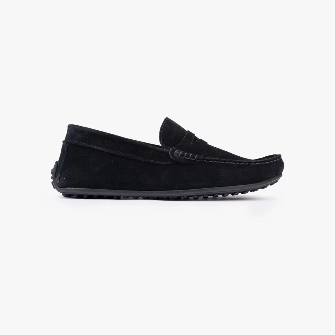 Omnio bjorn loafers heren zwart suède