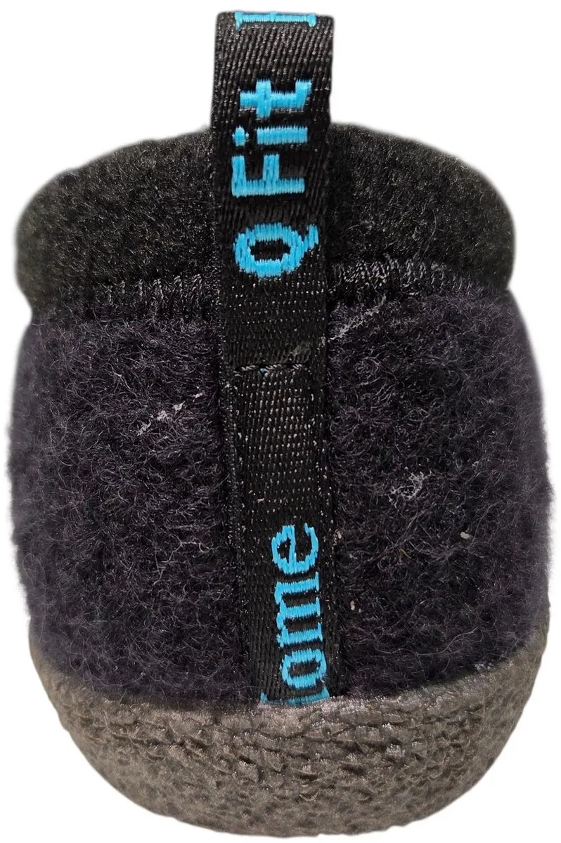 Q Fit Cato Zwarte Wollen Gesloten Dames Pantoffels - Zwart - 41 - afbeelding 3 van 4