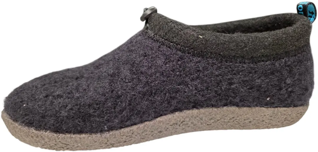 Q Fit Cato Zwarte Wollen Gesloten Dames Pantoffels - Zwart - 41 - afbeelding 4 van 4
