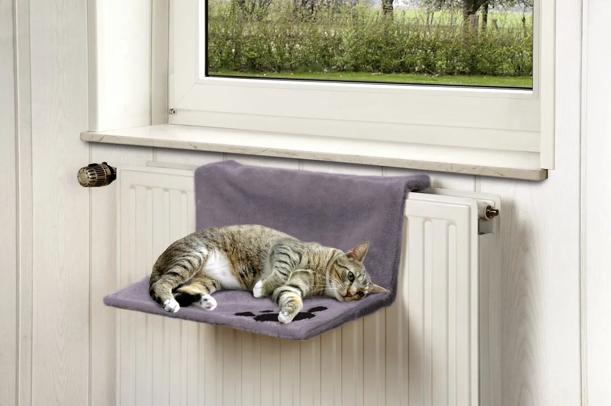 Flamingo Kitty Siesta Verwarmingsbed - Grijs