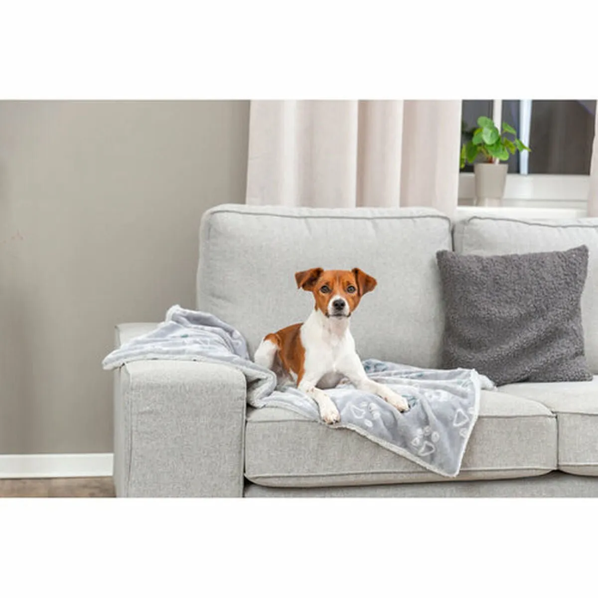 Trixie Jimmy Soft Hondendeken Lichtgrijs 100x70cm