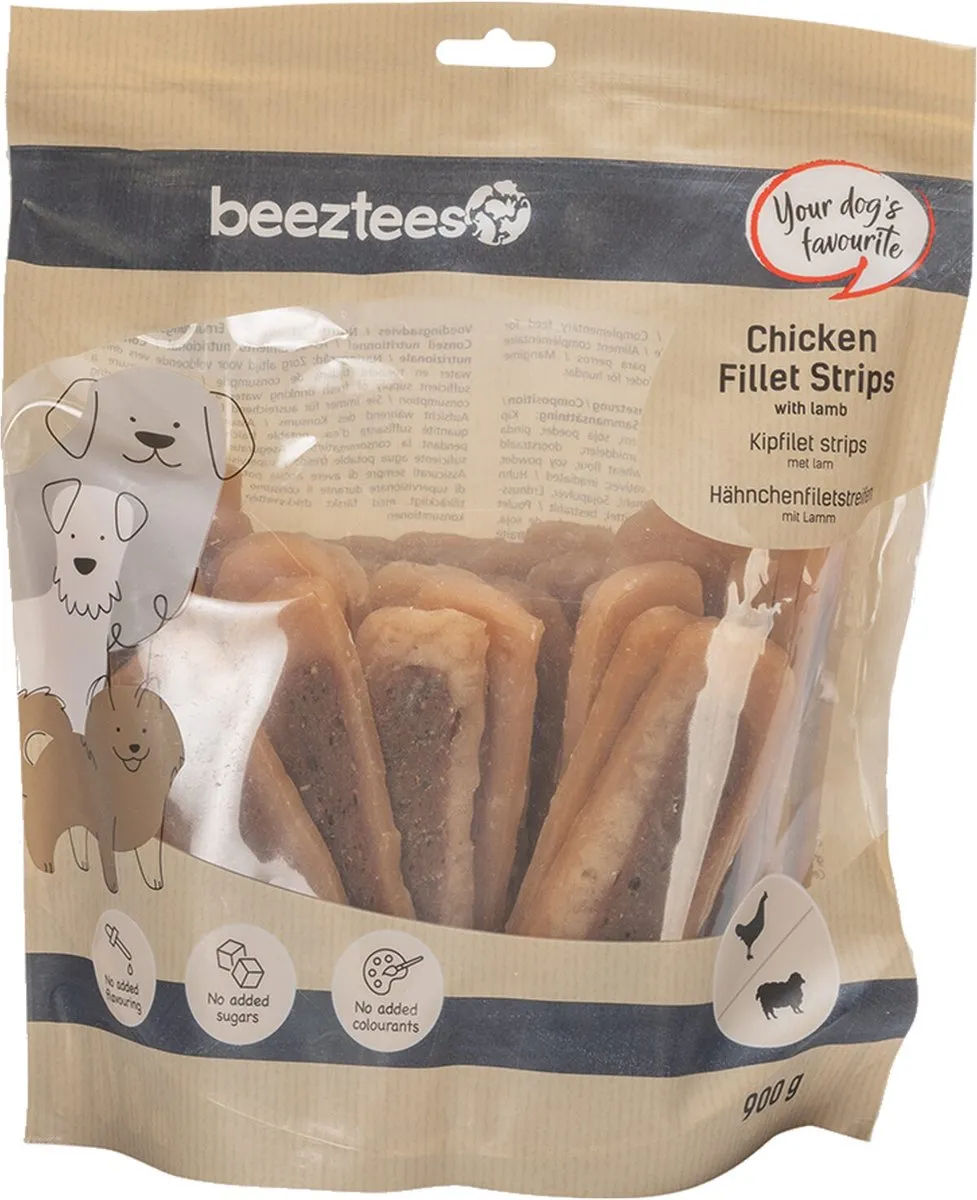 Beeztees Kipfilet Strips met Lam - 400g