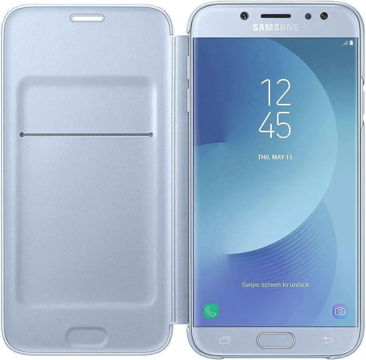 Samsung Galaxy J7 Wallet Cover 1378 - Blauw