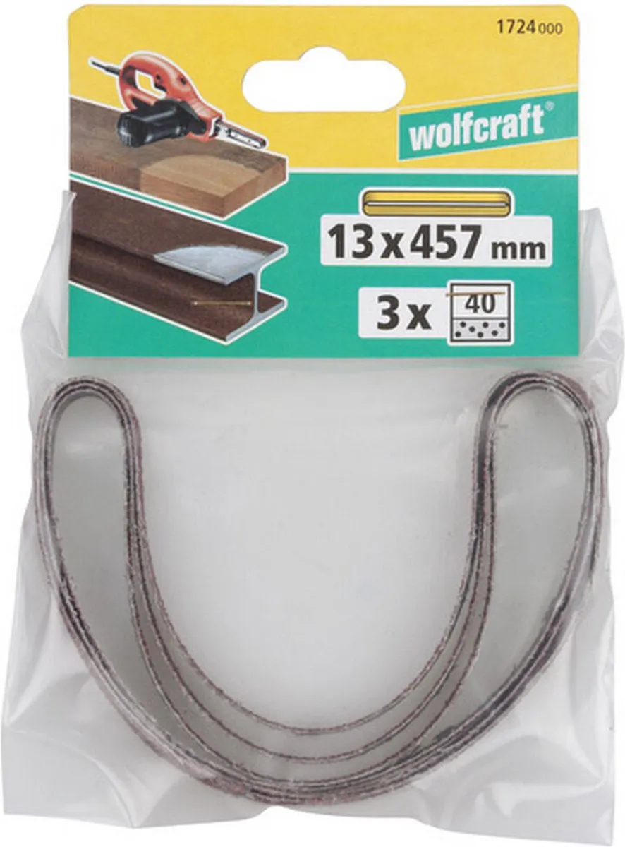 Wolfcraft Textiel Schuurband 1725000 - 3 Stuks
