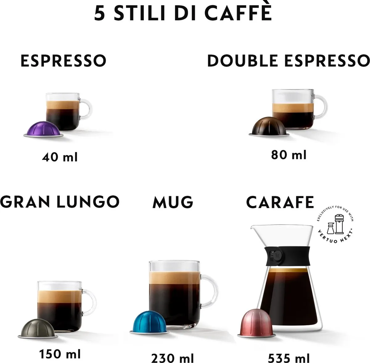 De'Longhi Nespresso Vertuo ENV120.GY Koffiecupmachine - Grijs