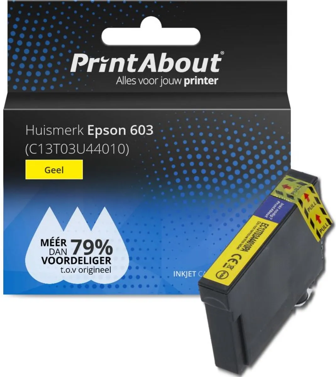 PrintAbout Epson C13T03U44010 Geel Inktcartridge - 1150 Pagina's