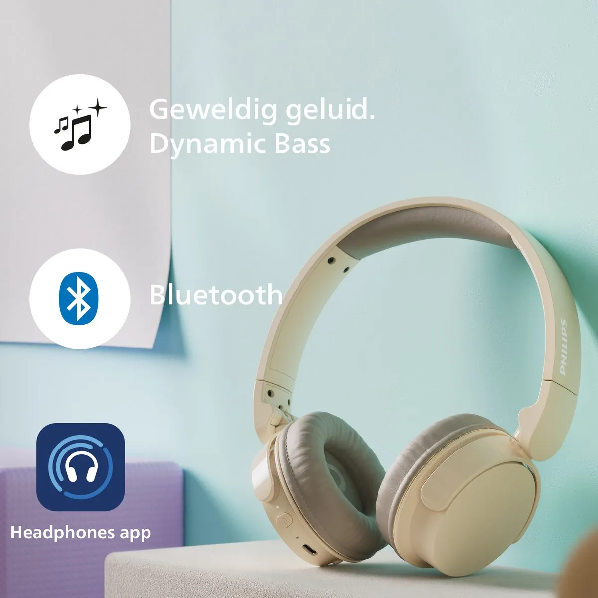 Philips TAH3209BG Bluetooth Koptelefoon - Beige