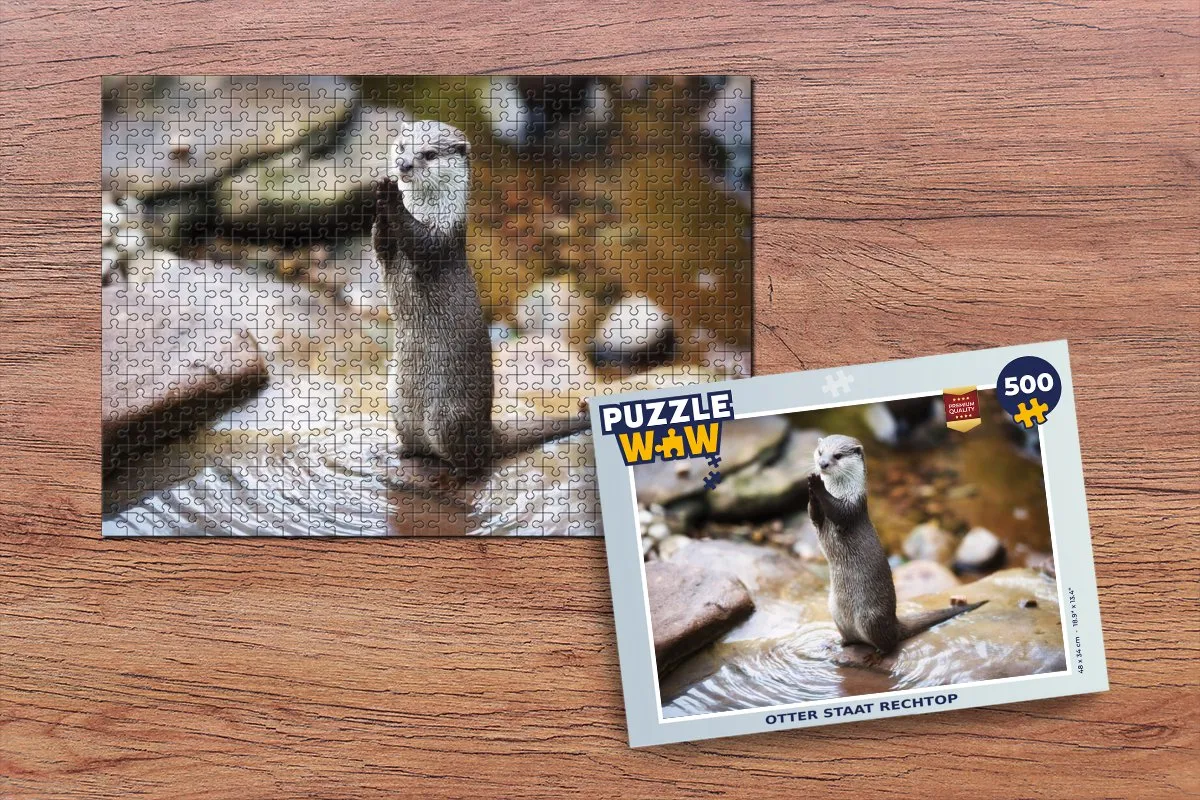 PuzzleWow Otter Staat Rechtop Legpuzzel 500 Stuks - Multicolor