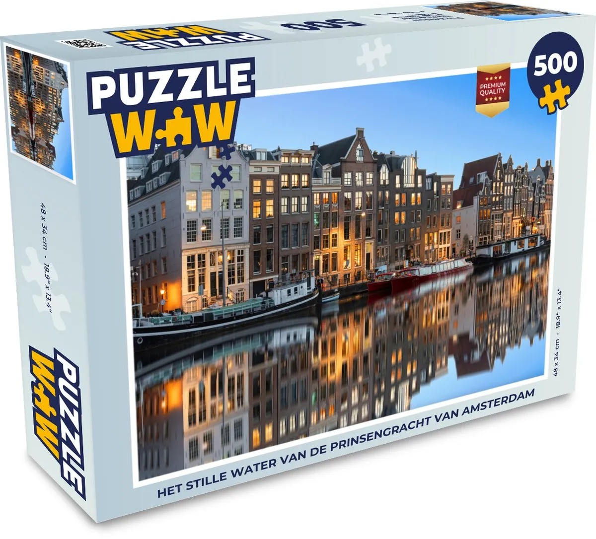 PuzzleWow Het Stille Water van de Prinsengracht Legpuzzel 500 Stuks