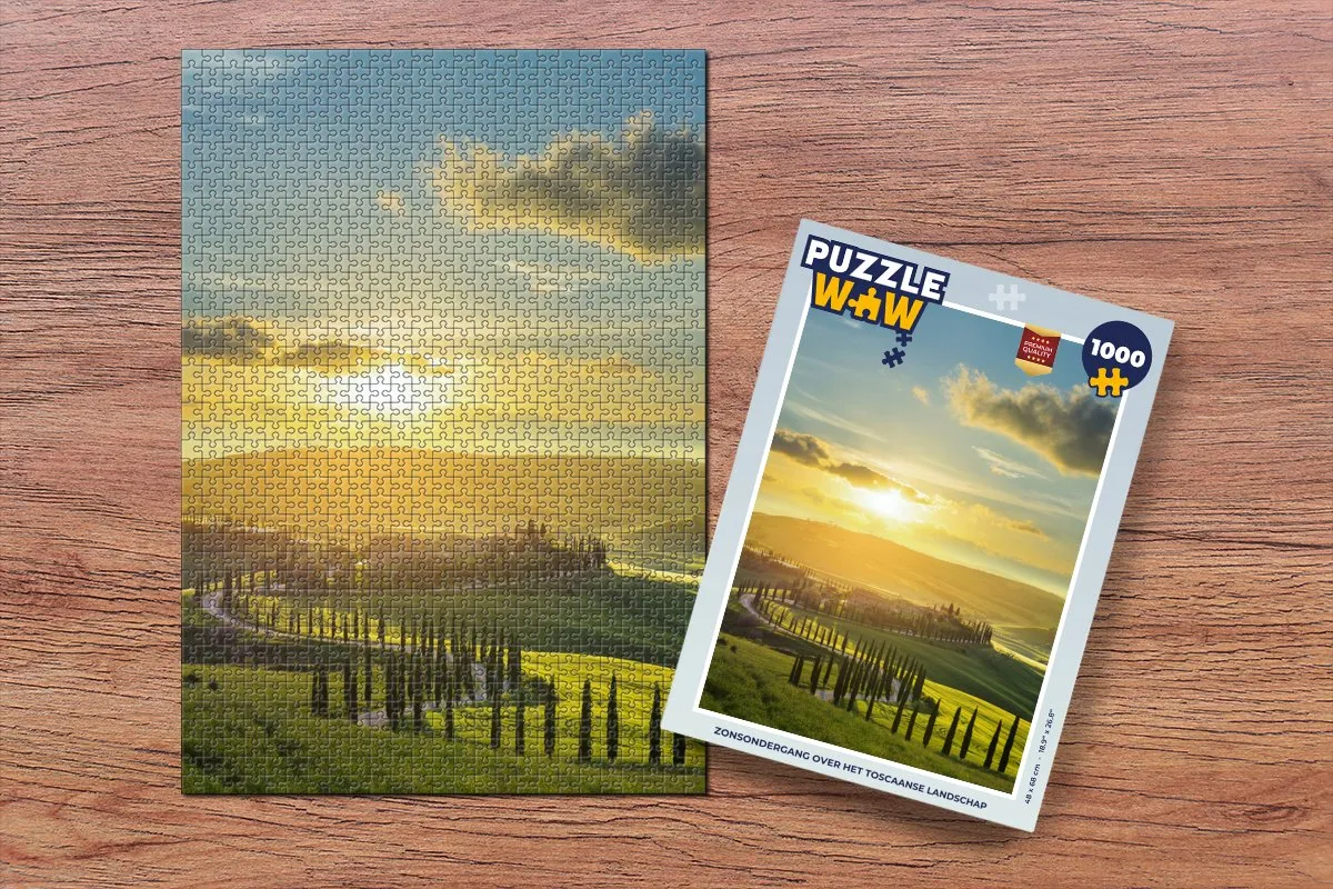 PuzzleWow Toscane Legpuzzel 1000 Stuks - Multicolor