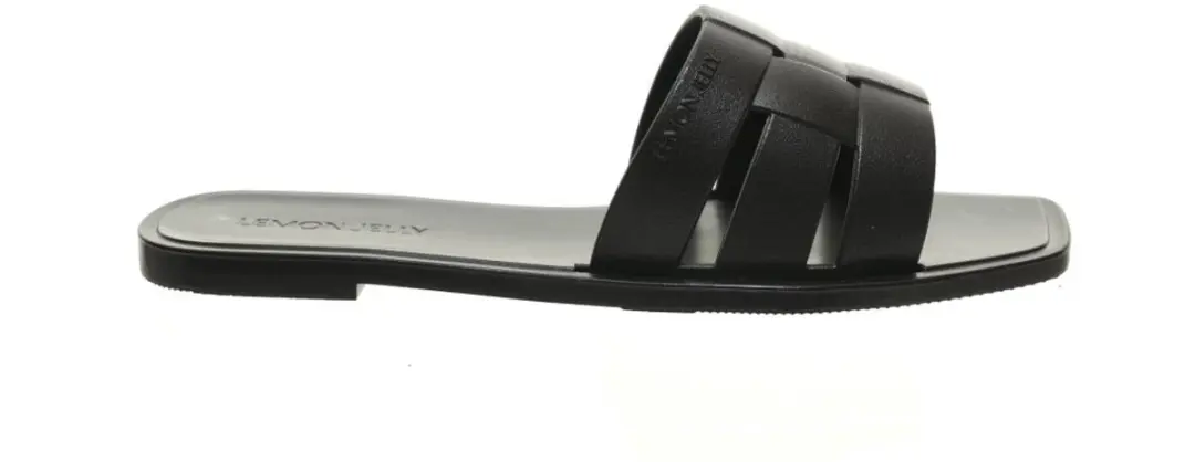 Platte Slipper Zwart Instap Lemon Jelly maat 40