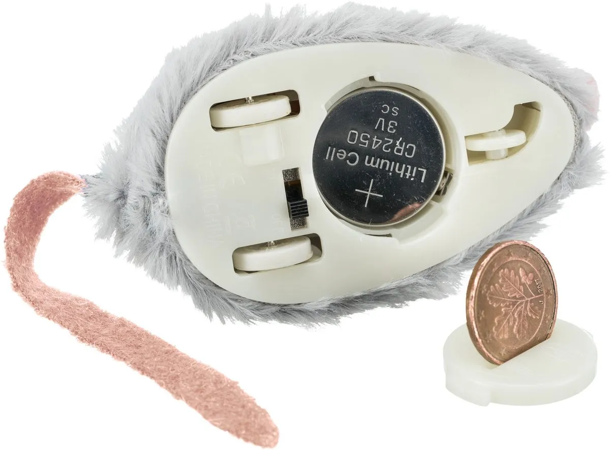 Trixie Active Mouse - 8 cm - Wit/Beige/Roz