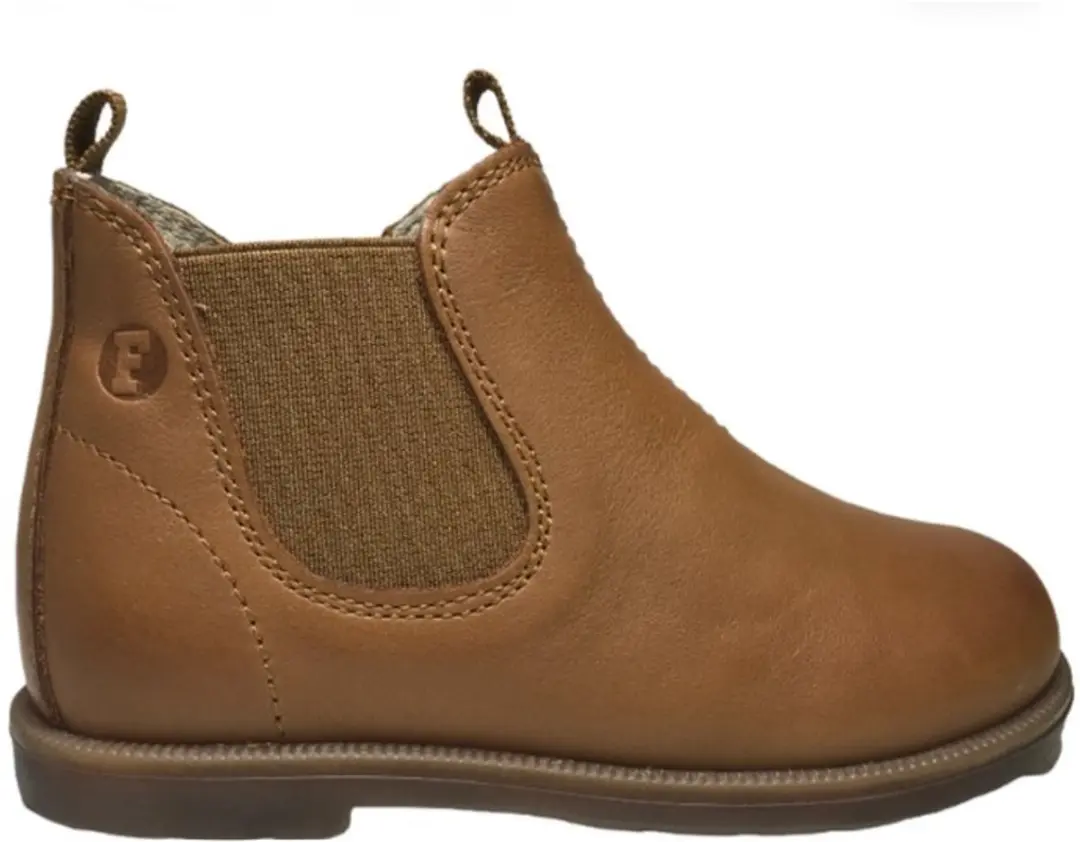Falcotto- rits elastiek effen lederen chelsea laarsje unisex