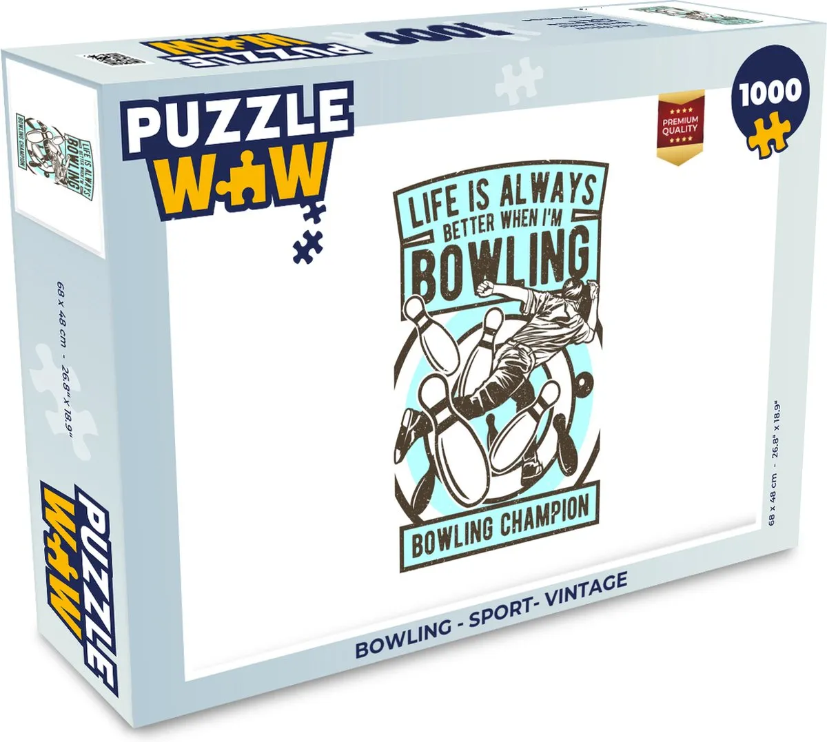 PuzzleWow Bowling Vintage Legpuzzel 1000 Stuks