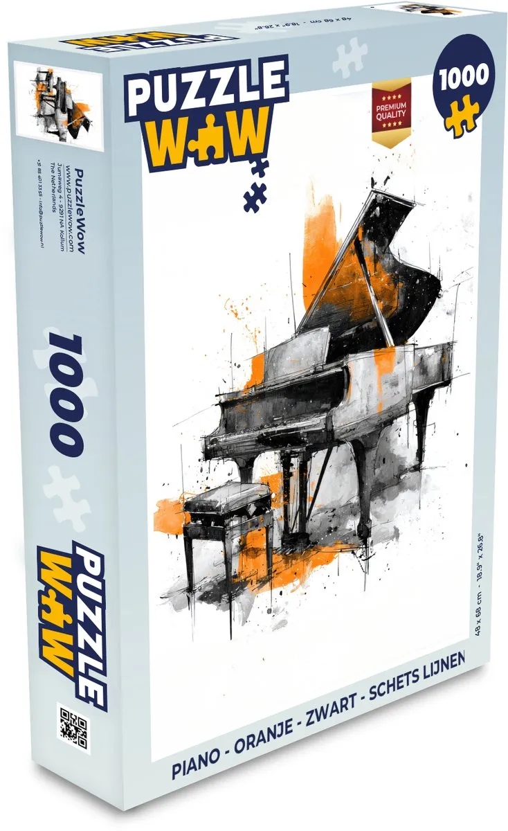 PuzzleWow Piano Legpuzzel 1000 Stuks