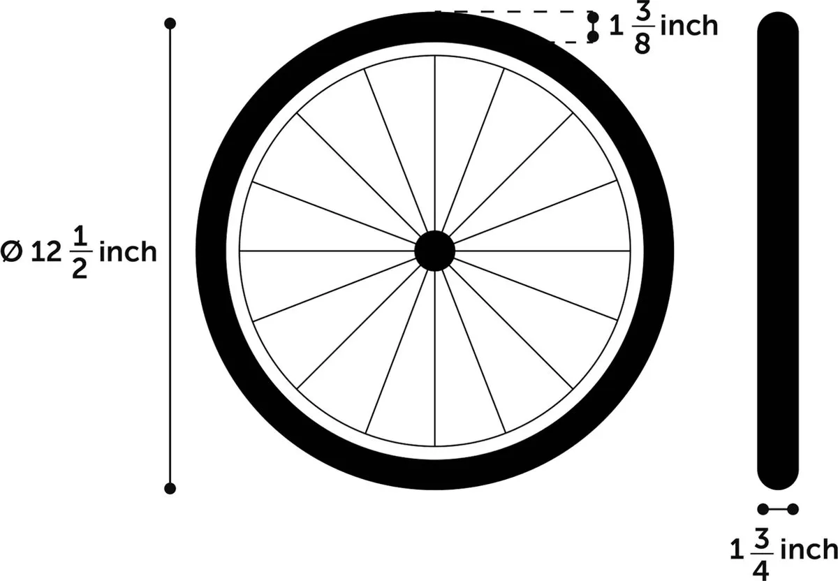 Flamingo Romero Vervangwiel Fietskar - 129645 - Zwart
