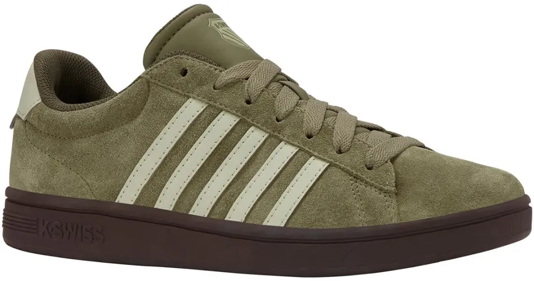 K-SWISS Court Tiebreak II SDE leren herenschoenen 09492-367 donkergroen
