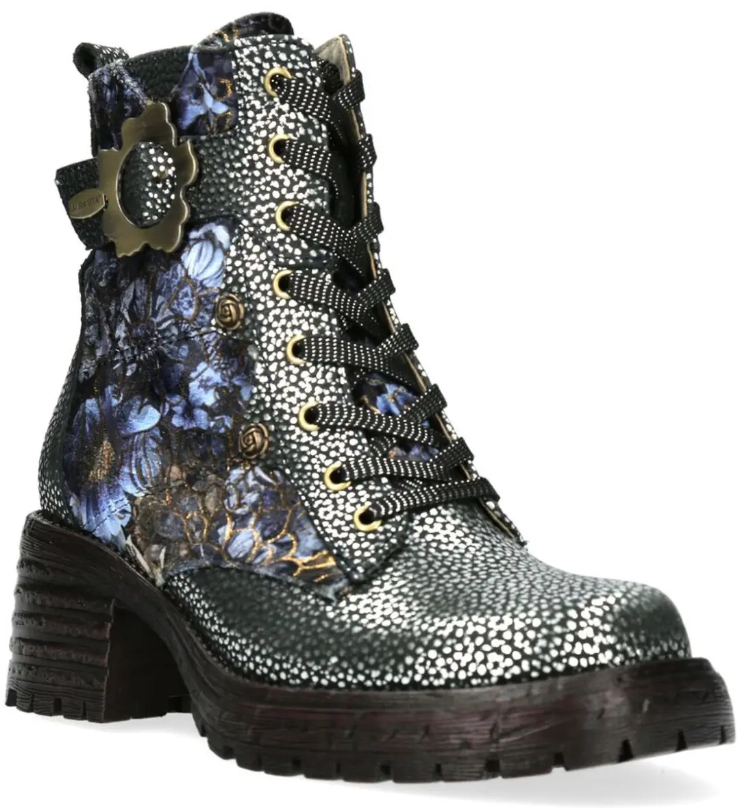 Laura Vita Veterboot Monao 12 SL8173-2 Acier Zilver Groen